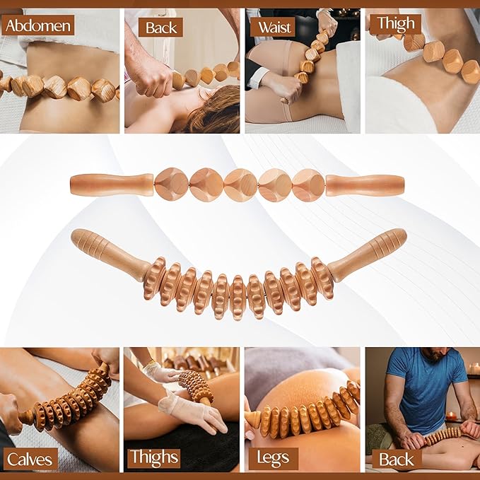 5 PCS Wood Therapy Massage Tools - Image 5