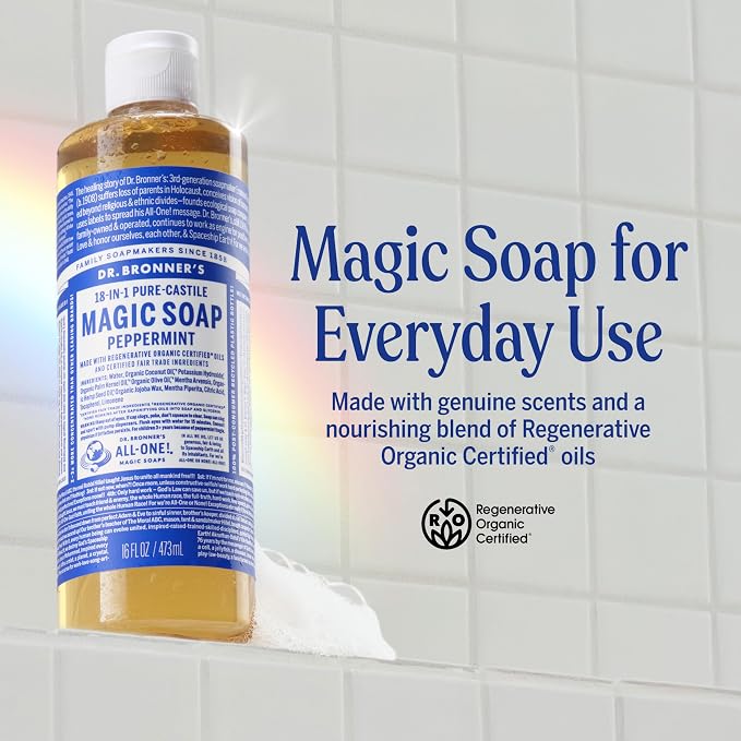 Dr. Bronner's Magic Soap-Pure-Castile Liquid Soap-Regenerative Organic - Image 2