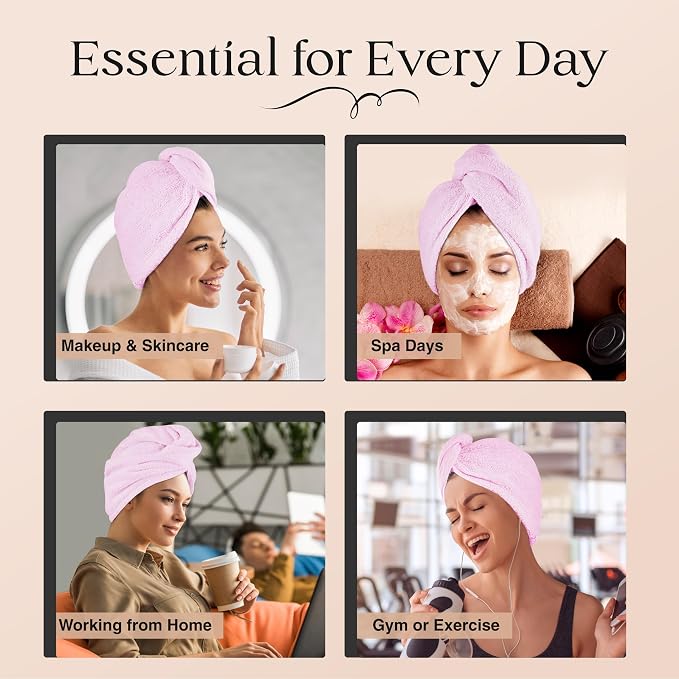 Lili&James 100% Cotton Hair Towel Wrap - Image 7