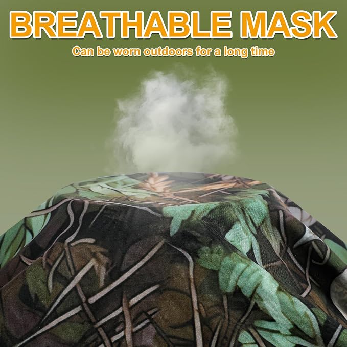 SATINIOR Summer Camo Neck Gaiter UV Protection Cooling Face Mask Sun Hood - Image 3