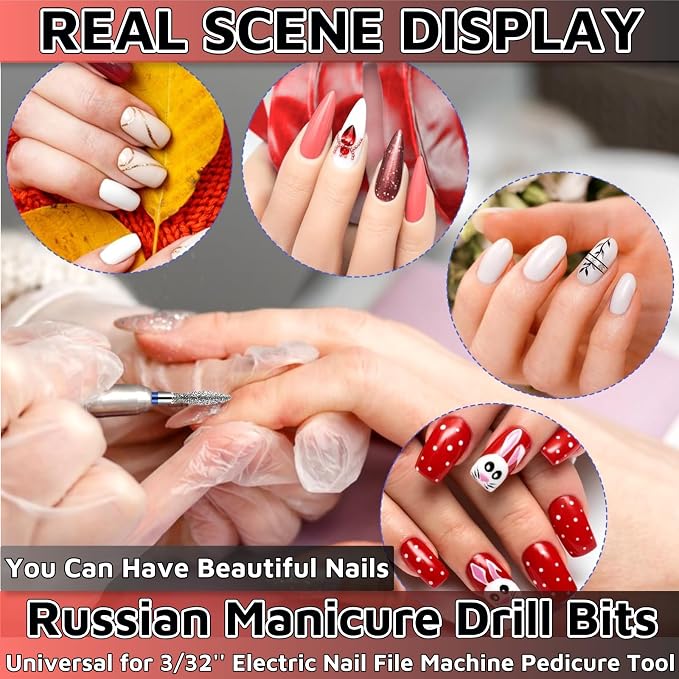 Russian Manicure Drill Bits 30PCS，Electric Nail Drill Bits Nail Drill Bit - Image 5