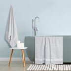 GLAMBURG Premium Cotton Oversized 2 Pack Bath Sheet 35x70-100% Pure Cotton - Image 4