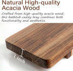 Premium Acacia Wood Bathtub Tray Caddy - Image 4