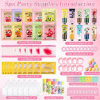 110PCS Spa Party Supplies for Girls, Spa Party Favors Include Lip Mask - Image 4