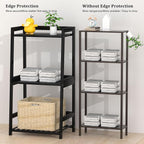 POXAKA 3 Tier Bamboo Bathroom Shelves, Ladder Shelf - Image 4