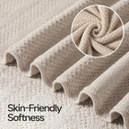 ECOLOOK 4 Pack Microfiber Bath Towels, 31 x 63 inches Extra Large Bath Towel Set - Image 6