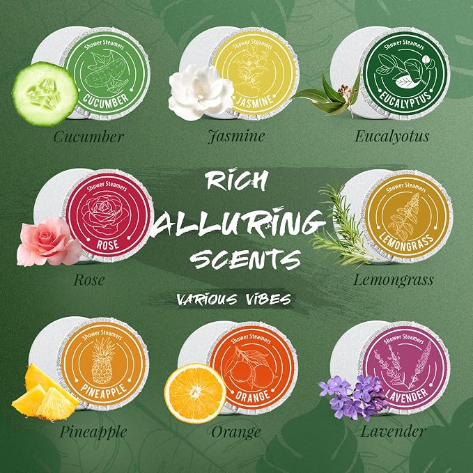 Shower Steamers Aromatherapy, 8% Natural Essential Oils, Women/Men Spa Steamer - Image 3