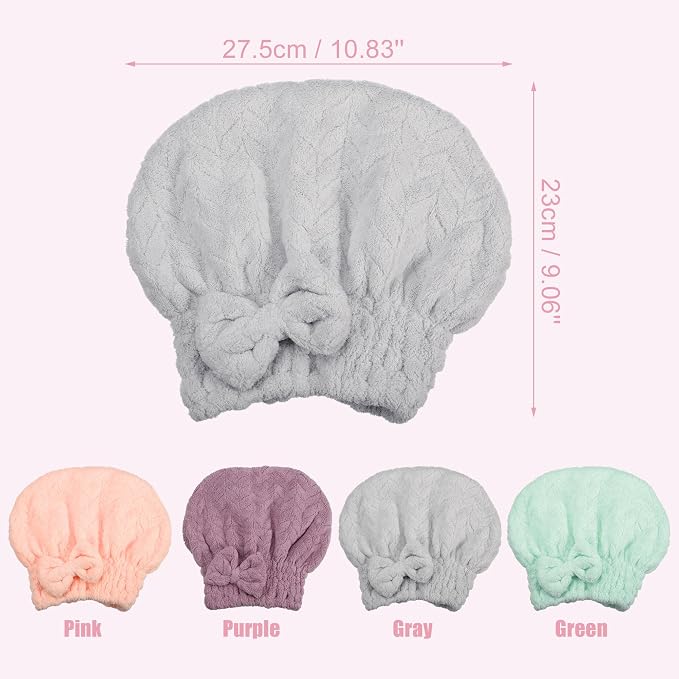 VOCOSTE Diamond Shape Hair Drying Towel Dry Cap, Quick Drying, Lightweight - Image 4