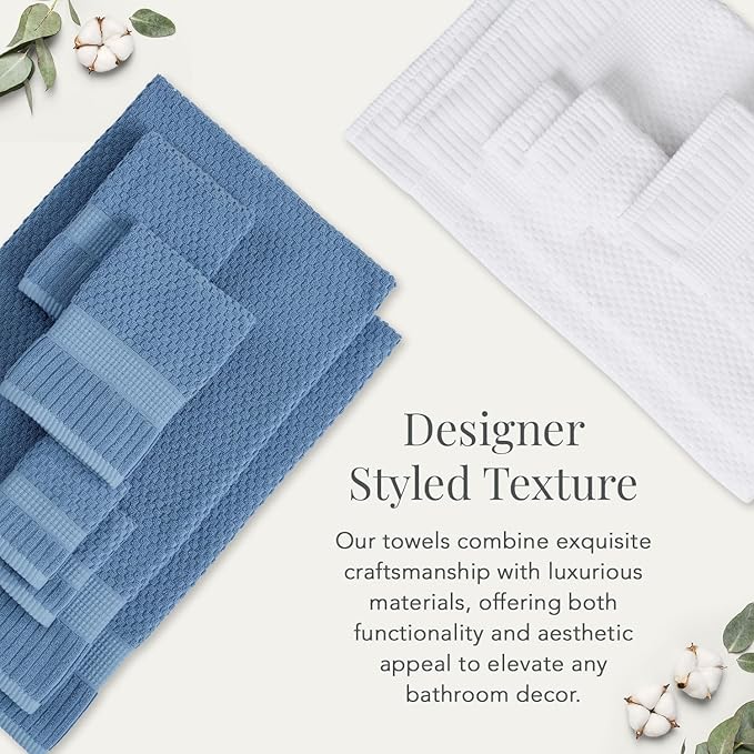 NY Loft 100% Cotton Hand Towel 6 Pack | Super Soft & Absorbent Quick-Dry Hand - Image 6