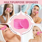 100 Count Compressed Facial Sponges 100% Natural Cellulose Eco-Friendly Makeup - Image 4
