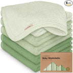 6-Pack Baby Washcloths – Soft Absorbent Viscose from Bamboo Washcloths by KeaBabies