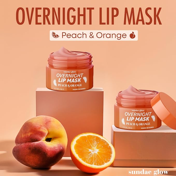 Lip Mask with Peach & Orange – Hydration, Lip Repair - Image 3