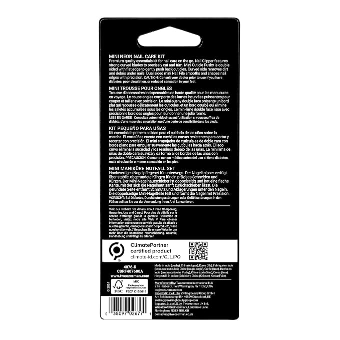 Tweezerman Mini Neon Nail Care Kit - Image 8