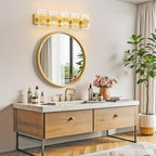 Modern LED Bathroom Light Fixtures Dimmable 5-Light Gold Vanity Light, 5CCT - Image 7