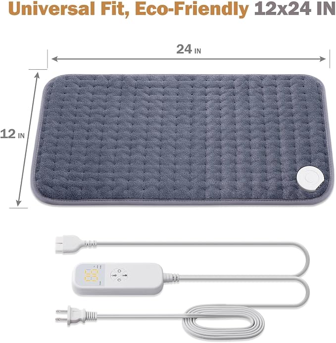 Christmas Gifts Heating Pad for Back, Shoulder Pain & Cramps Relief, Electric - Image 6