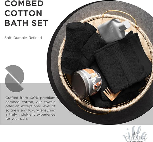 100% Cotton Bath Towel Set of 12-4 Bath Towels, 4 Hand Towels, 4 Wash Cloths - Image 2