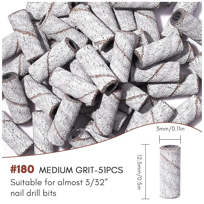 Makartt Sanding Bands for Nail Drill:50 Pcs Small Nail Sanding Files - Image 8