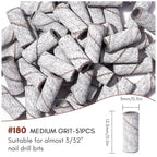 Makartt Sanding Bands for Nail Drill:50 Pcs Small Nail Sanding Files - Image 8
