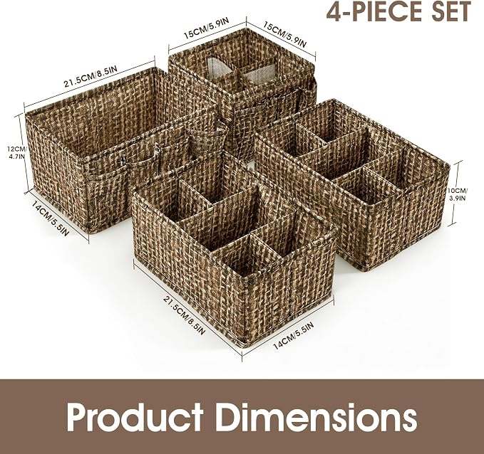 VERONLY Cosmetic Storage Bins Makeup Organizer, Adjustable Multifunction - Image 3