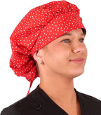 Sparkling EARTH Banded Bouffant Surgical Scrub Ponytail Working Caps and - Image 3