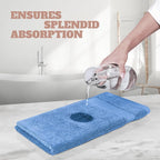 White Classic Wealuxe Light Blue Washcloths 24 Pack - Image 5