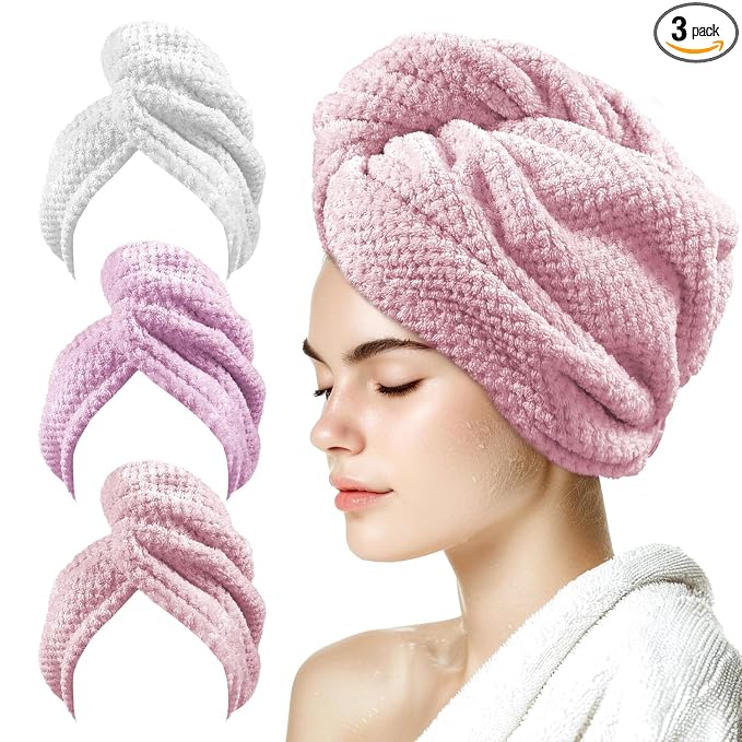 my novel things 3 Pack Hair Towel Wrap by mynovelthings