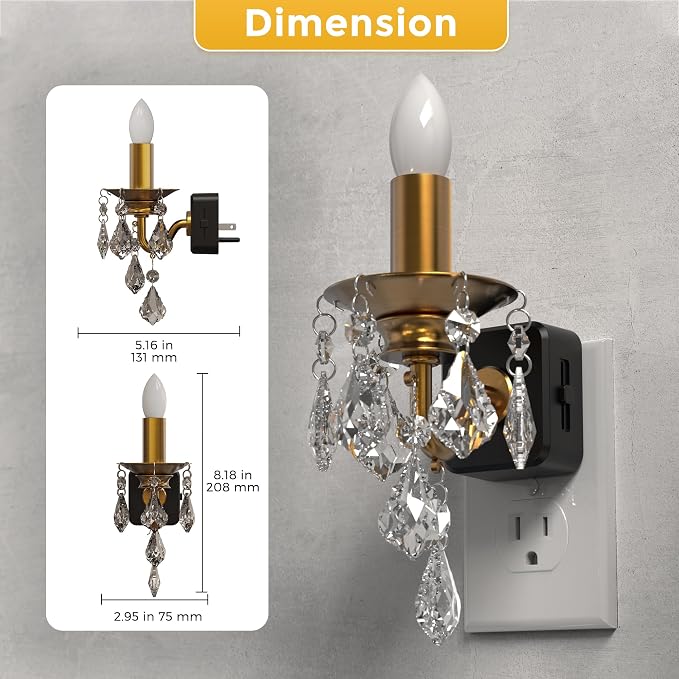 L LOHAS LED Candle Night Light, Night Lights Plug into Wall, LED Candle Night - Image 6