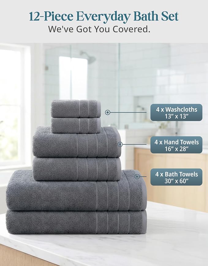 Casa Platino 100% Cotton Towels Set - Image 3