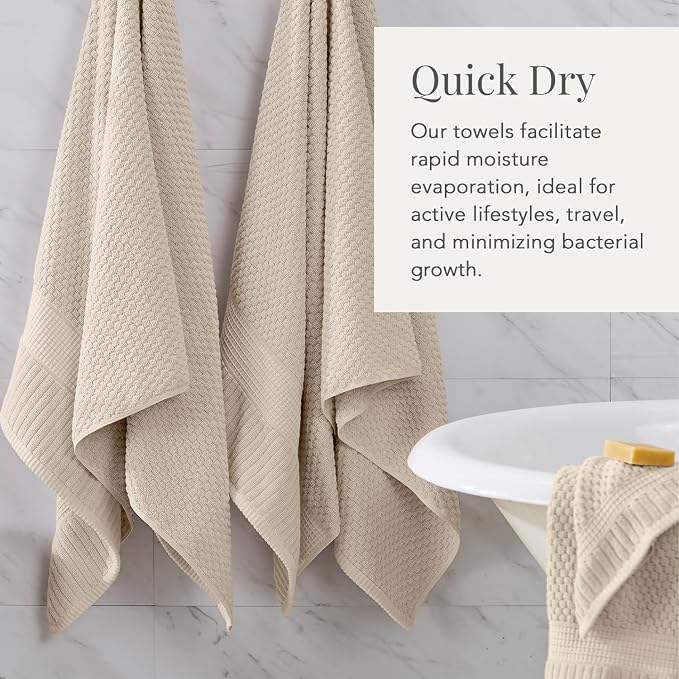 NY Loft 100% Cotton 2 Pack Bath Sheet Towel Set | Super Soft & Absorbent - Image 2