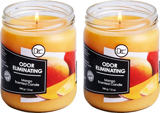 Mango Two Pack Odor Eliminating Highly Fragranced Candle - Image 2