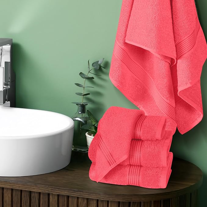 Elvana Home Ultra Soft 6 Pack Cotton Towel Set, Contains 2 Bath Towels 28x55 - Image 2