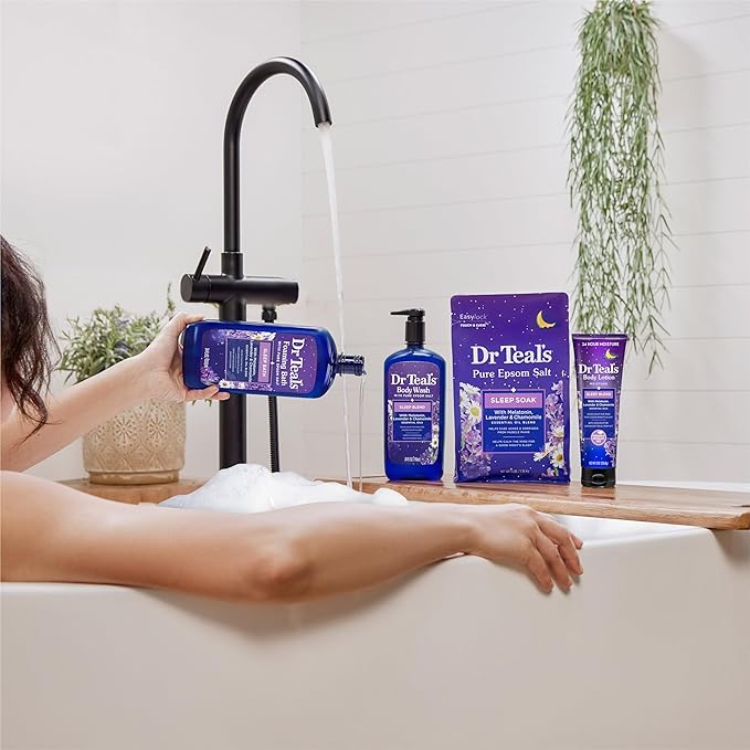 Dr Teal's Foaming Bath with Pure Epsom Salt, Sleep Blend with Melatonin - Image 7