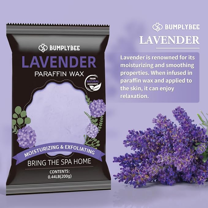 BUMPLYBEE Paraffin Wax for Hand and Feet, 10 Pack Lavender Paraffin Wax Refills - Image 3