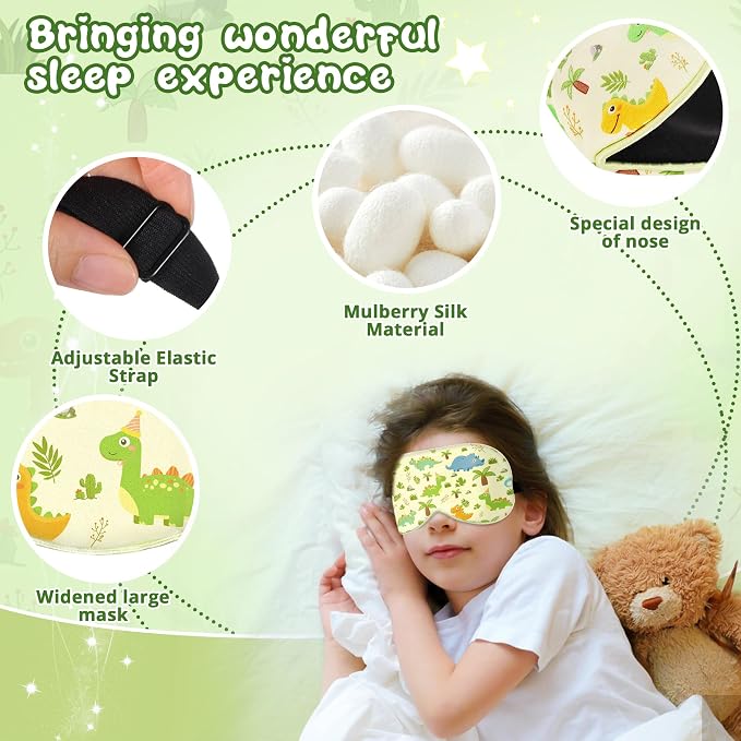 Kids Sleep Mask Eye Cover: 100% Real Natural Pure Silk Eye Mask - Image 3