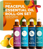 Gya Labs Peaceful Roll on Essential Oils Set by GyaLabs