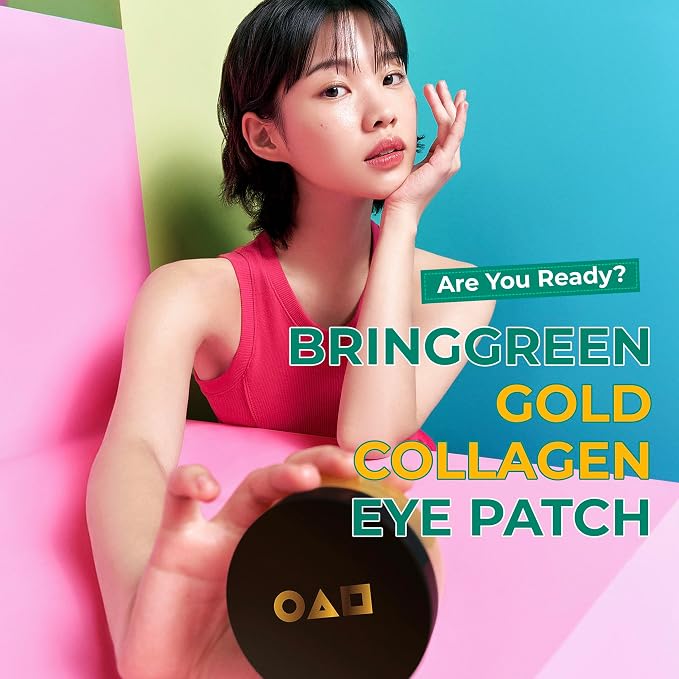 BRING GREEN Gold Collagen Eye Patches 60 Count, Hydrating Firming Under Eye Mask - Image 3