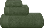 Ultra Soft 3 Pack Cotton Towel Set, Contains a Bath Towels 28x55 inch, a Hand by Unknown