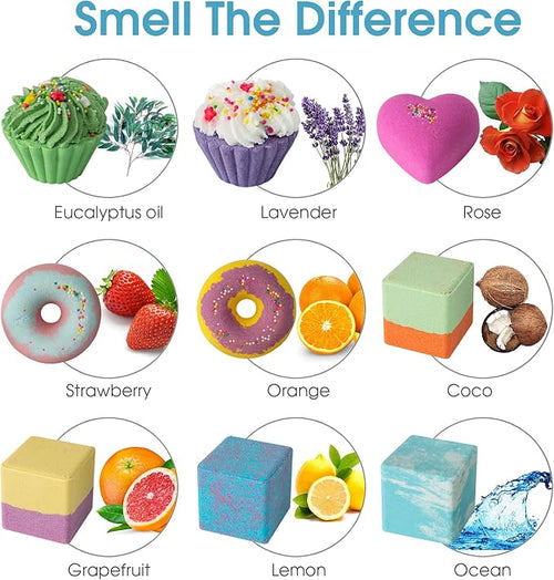 10 Bath Bombs for Kids, Bath Bomb Gift Set, Natural Bubble Bathbombs, Shea - Image 2