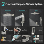 SR SUN RISE 12 Inch Square Shower System, Rain Shower Head and Slide Bar - Image 3