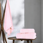 BOUTIQUO Ultra Soft 3 Pack Cotton Towel Set, Contains a Bath Towels 28x55 inch - Image 4