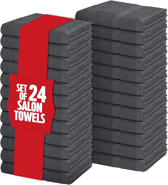 Pearl Linens Pack of 24 100% Cotton Hand Towels, Salon Towels - Image 5