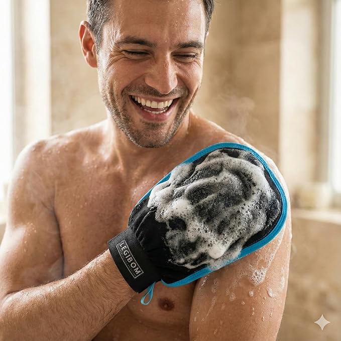 Korean Exfoliating Mitt & Body Scrub Glove – Deep Dead Skin Remover - Image 4