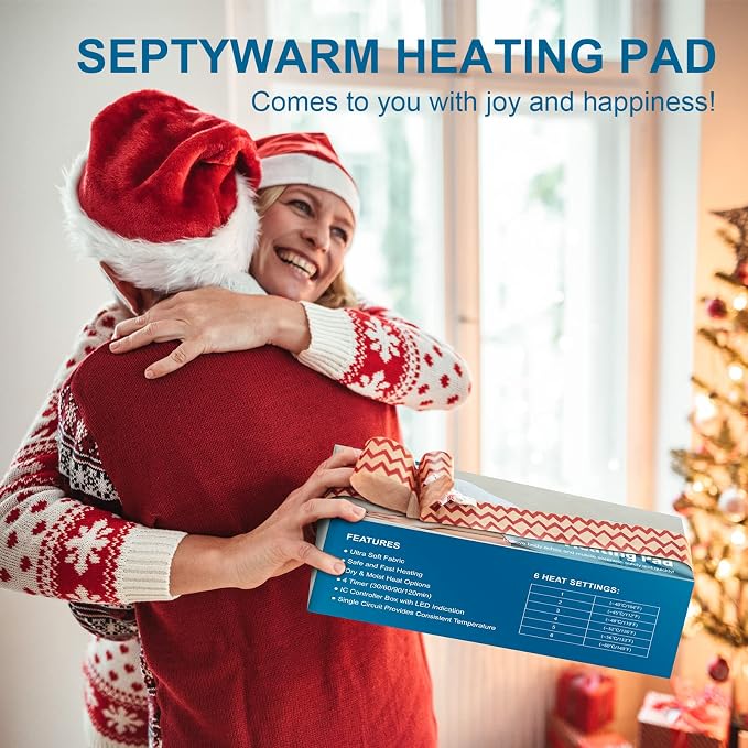 Heating Pad for Back, Electric Heating Pads for Cramps/Abdomen/Waist/Shoulder - Image 7