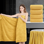 4 Piece Extra Large Bath Towel 35"x70" Oversized Bath Sheet Bath Towel Set by JessyHome