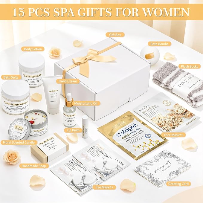 Self Care Gifts for Women Relaxation Spa Gift for Women Luxury Relaxing Spa Kit - Image 2