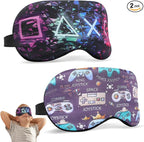 2 Pcs Boys Sleep Eye Mask, Guys Blackout Sleeping Silk Mask by knIykmr