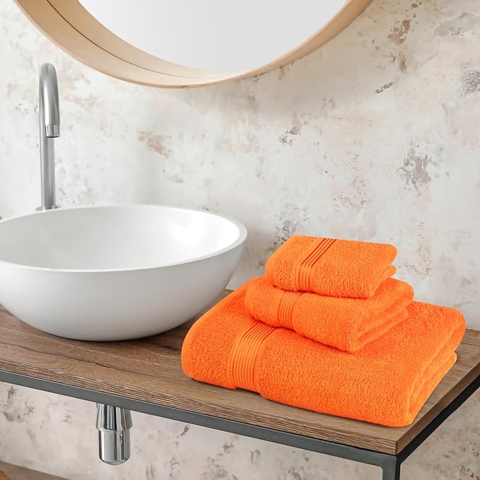 Belizzi Home Ultra Soft 3 Pack Cotton Towel Set, Contains a Bath Towel 28x55 - Image 3