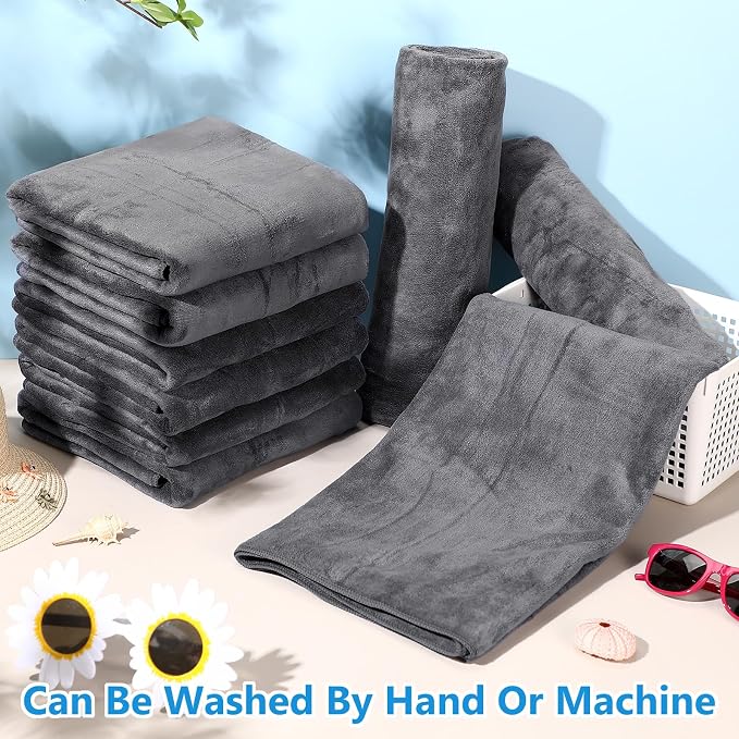 SmoothNovelty 16 Pack Microfiber Bath Towels Bulk 27'' x 60'' Oversized Beach - Image 4