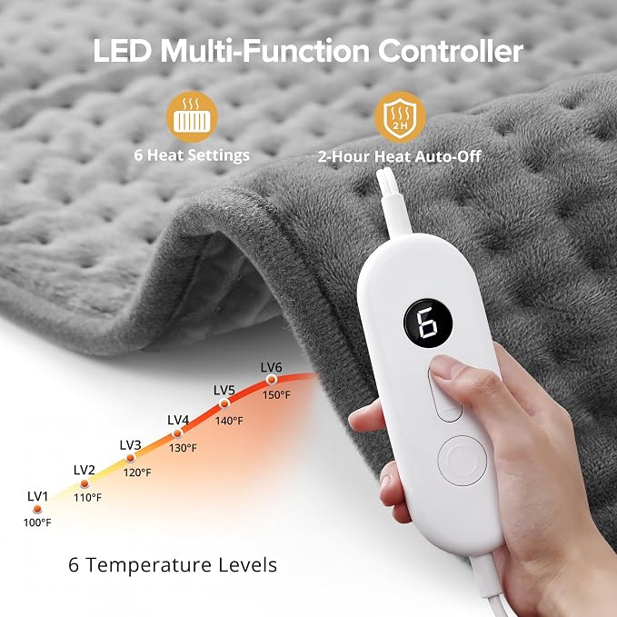 Heating Pad for Back Pain Relief, Women & Mom, Large Electric Heating Pad - Image 5