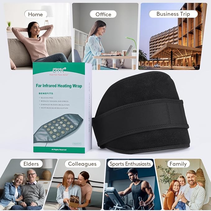 UTK Far Infrared Heating Pad for Back Pain Relief, Hot Enough, Gift for Women - Image 7